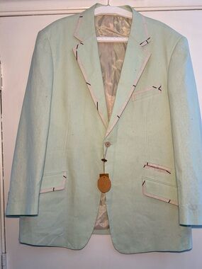 Light Mint Green Linen Blazer
